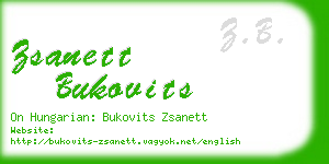 zsanett bukovits business card
